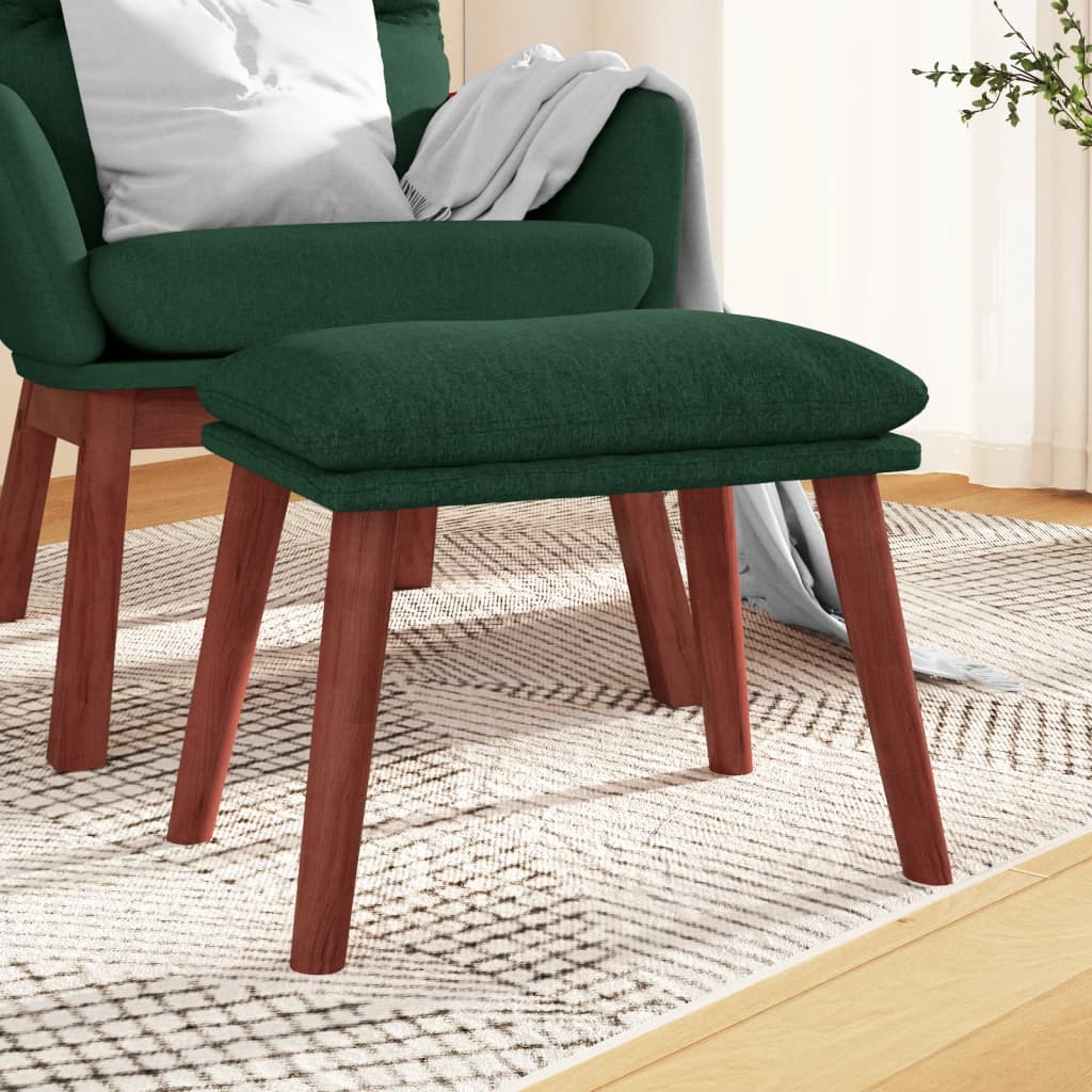 fodskammel 45x29,5x35 cm stof mørkegrøn