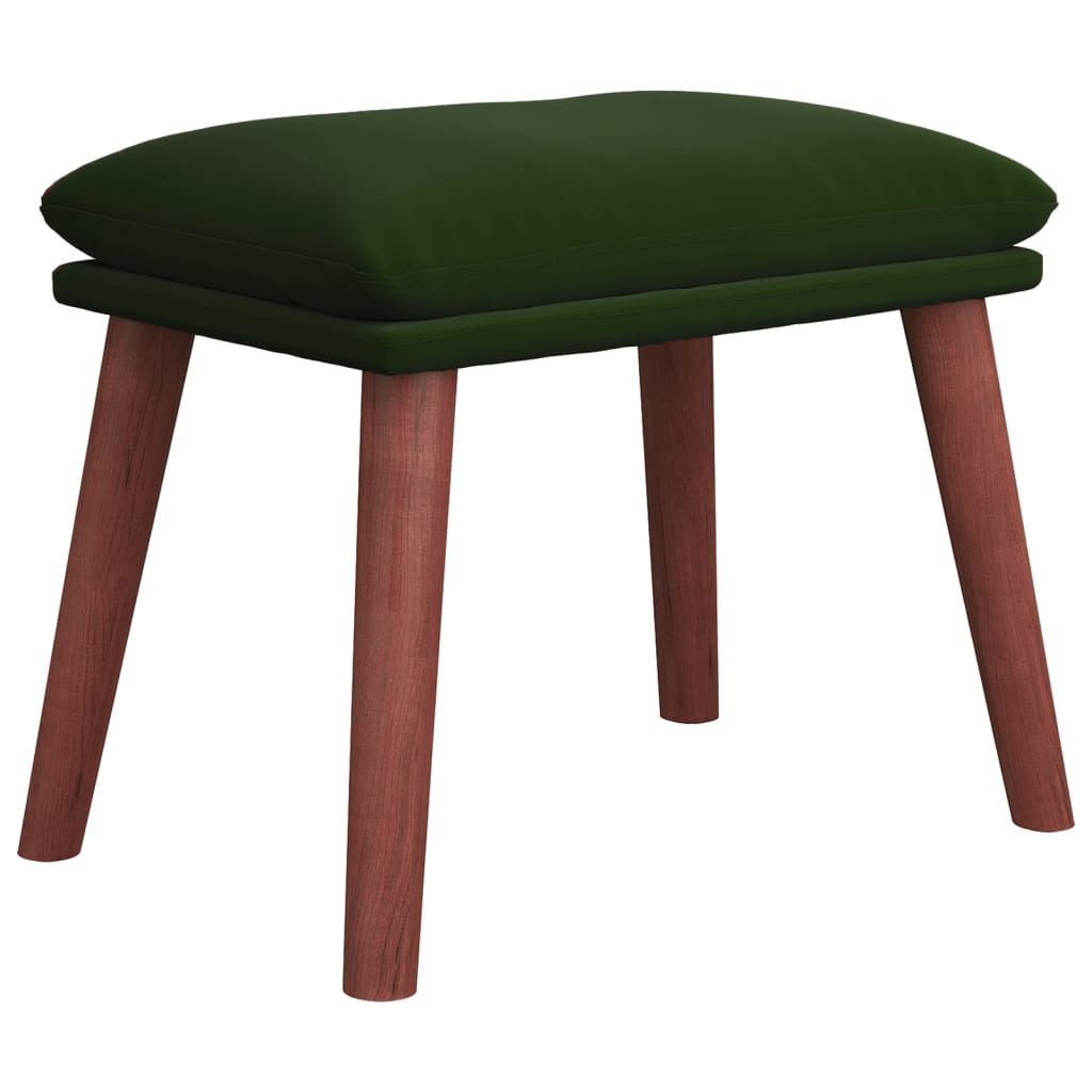 fodskammel 45x29,5x35 cm fløjl mørkegrøn