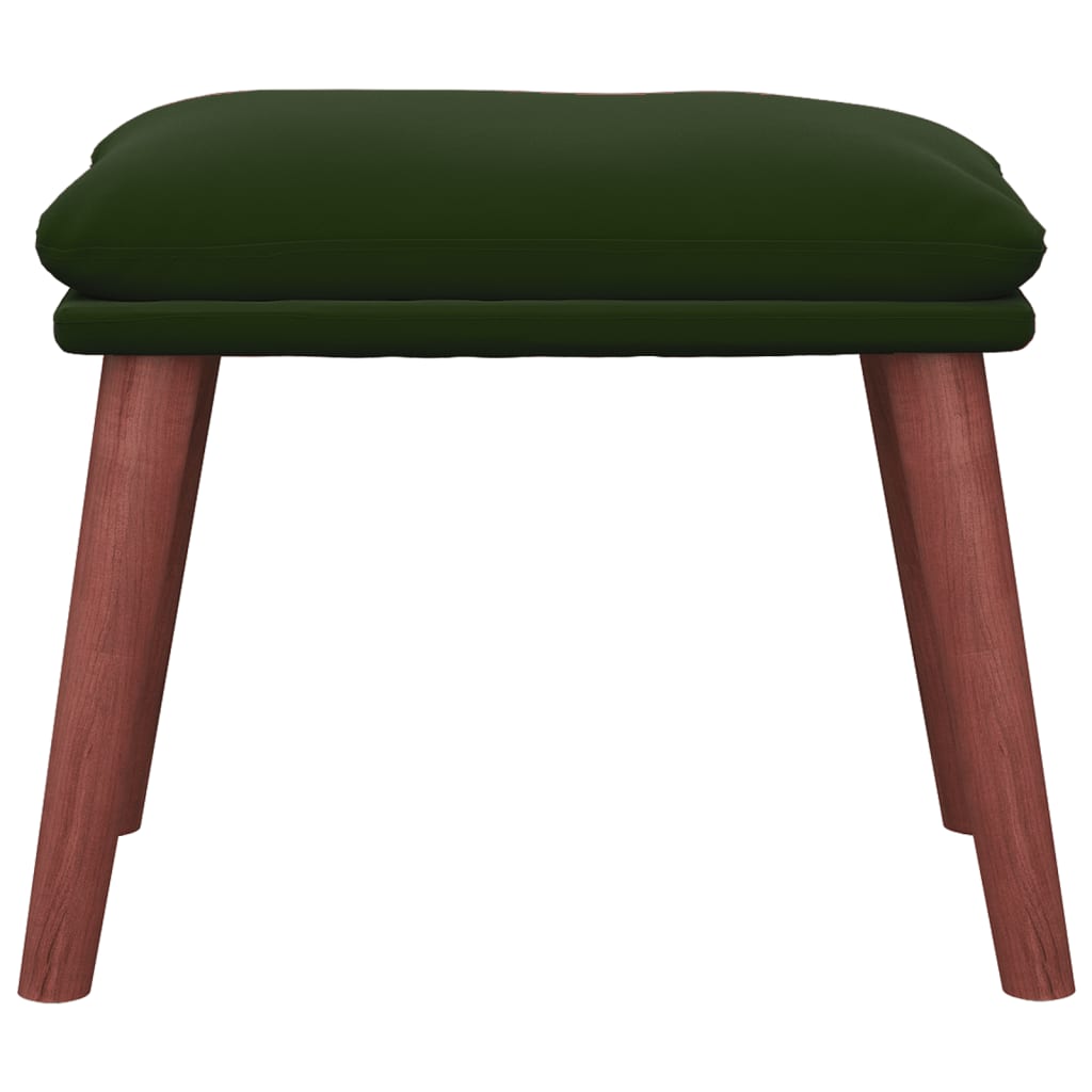 fodskammel 45x29,5x35 cm fløjl mørkegrøn
