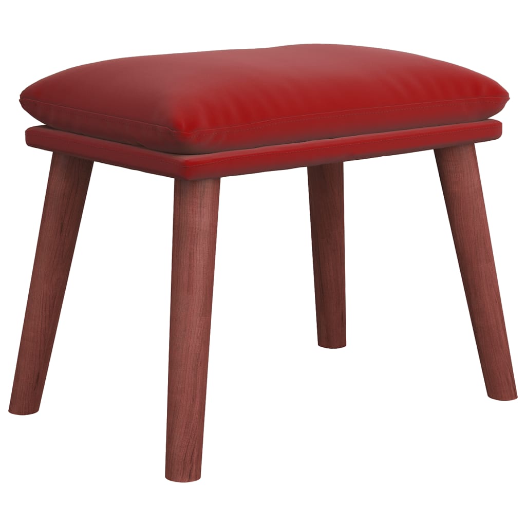 fodskammel 45x29,5x35 cm fløjl vinrød