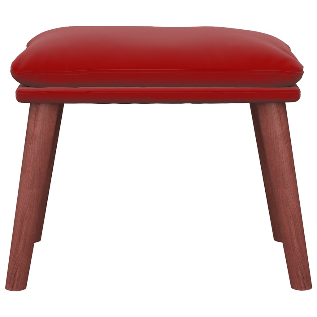 fodskammel 45x29,5x35 cm fløjl vinrød