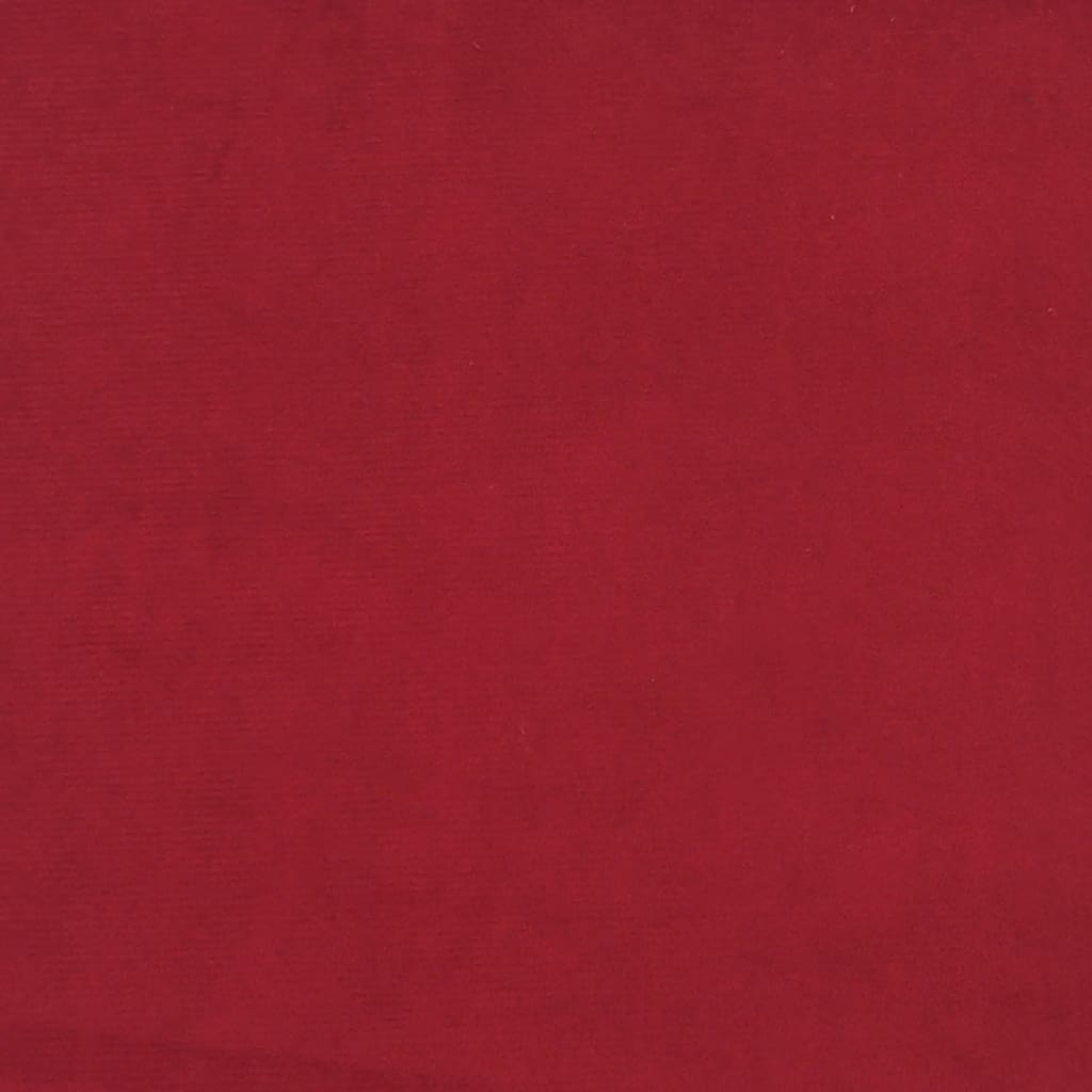 fodskammel 45x29,5x35 cm fløjl vinrød
