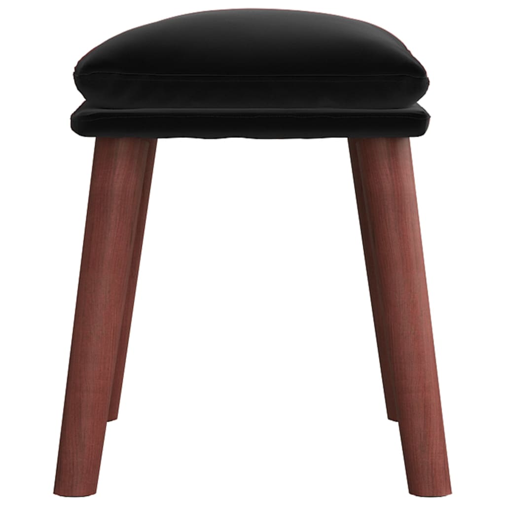 fodskammel 45x29,5x35 cm fløjl sort