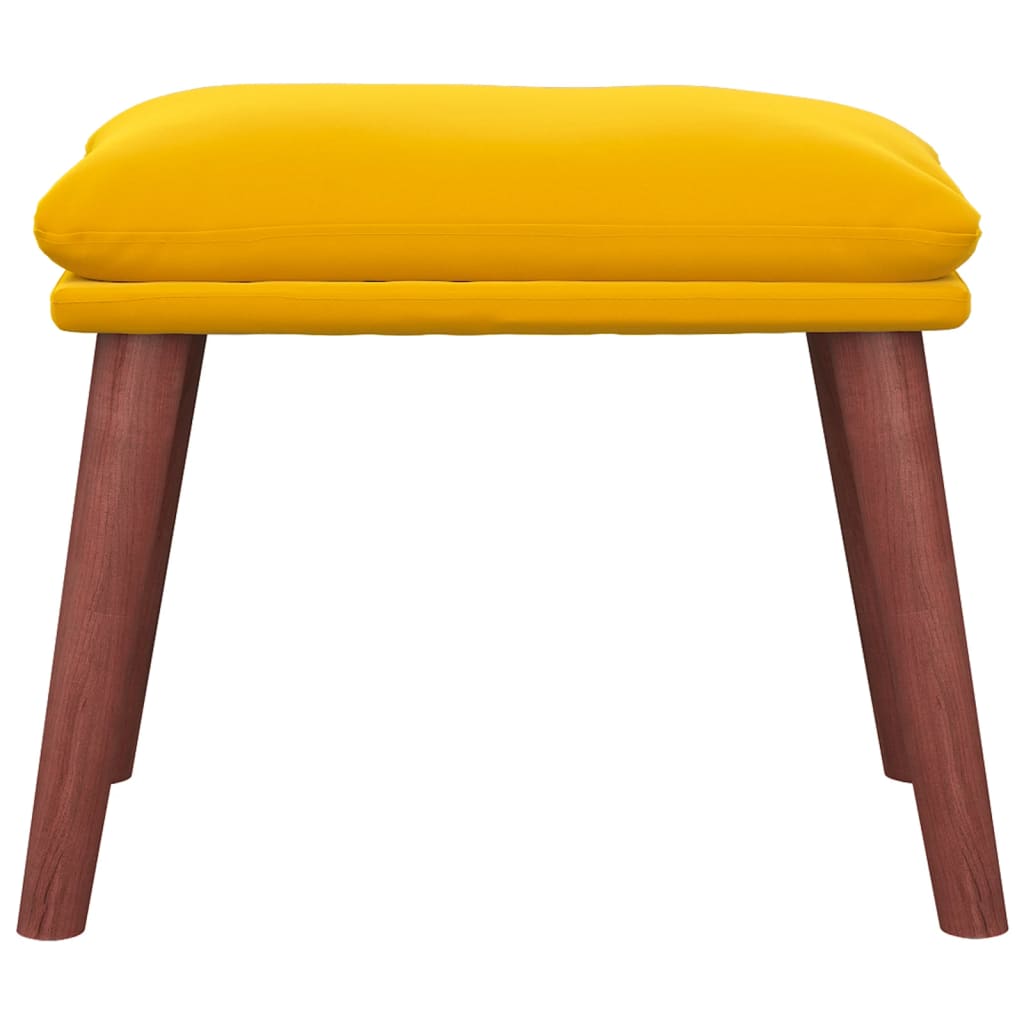fodskammel 45x29,5x35 cm fløjl sennepsgul