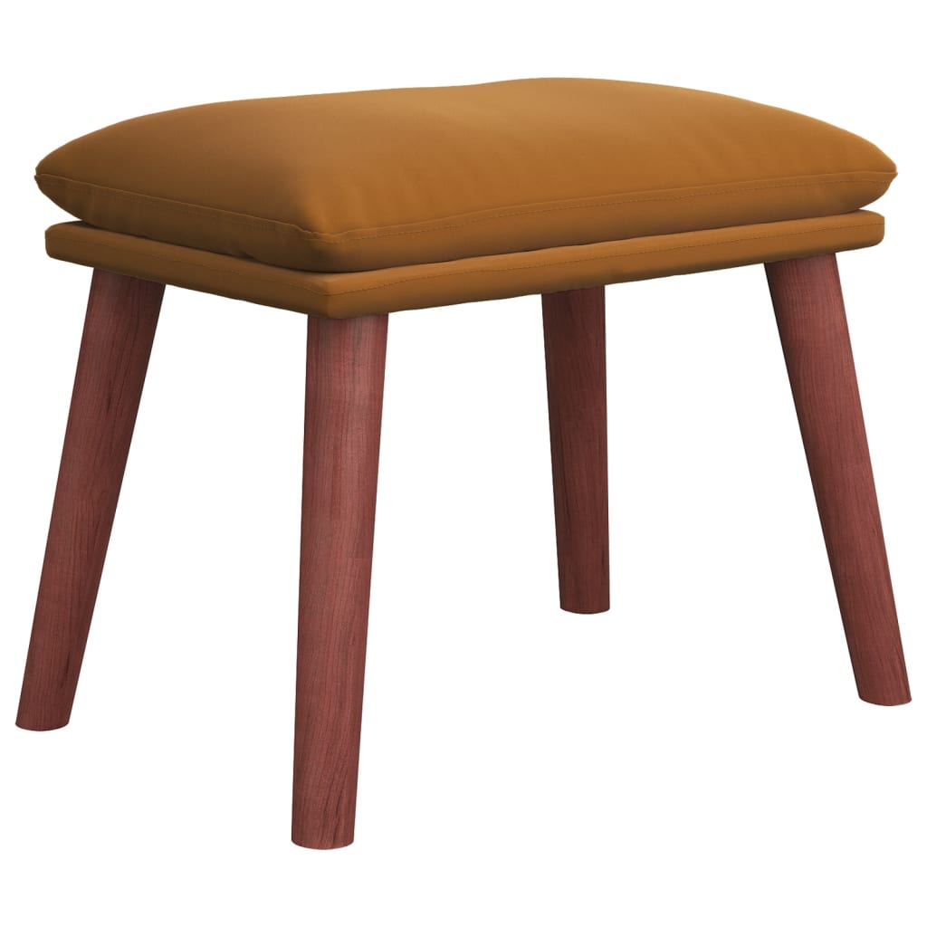 fodskammel 45x29,5x35 cm fløjl brun
