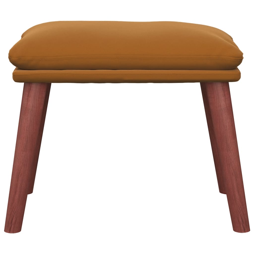fodskammel 45x29,5x35 cm fløjl brun