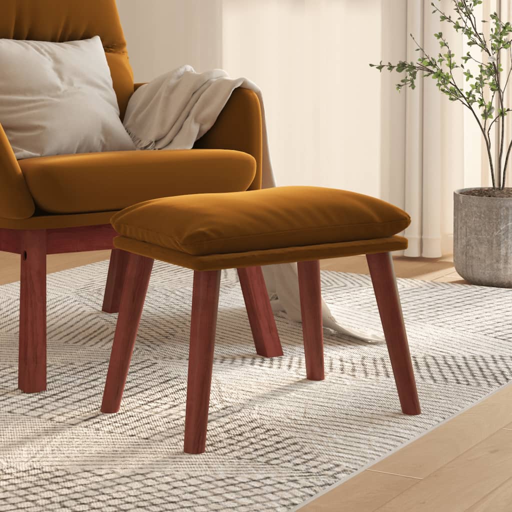 fodskammel 45x29,5x35 cm fløjl brun