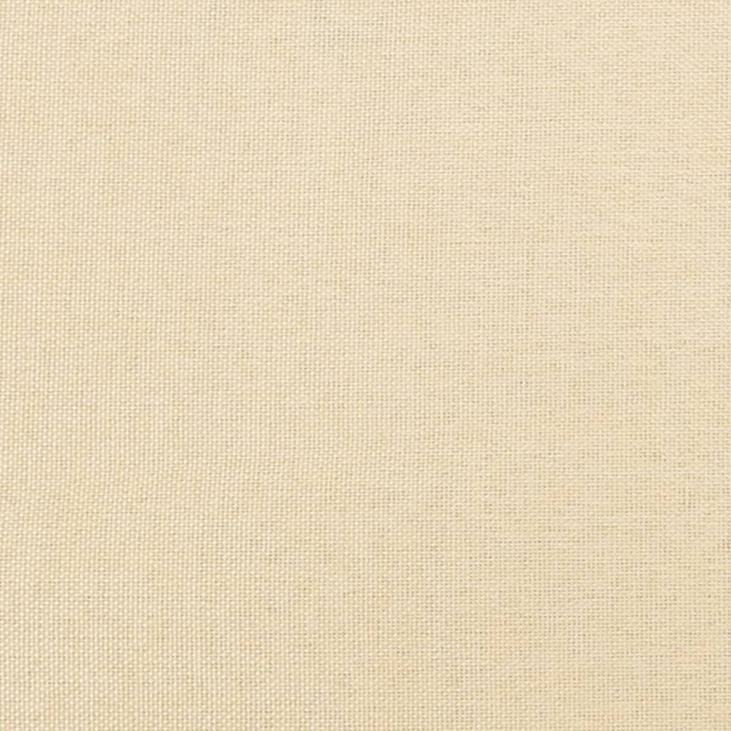 fodskammel 45x29,5x35 cm stof og kunstlæder cremefarvet