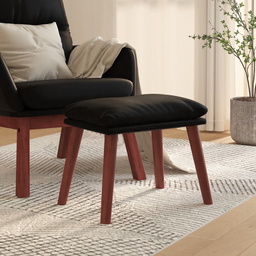 fodskammel 45x29,5x35 cm kunstlæder sort