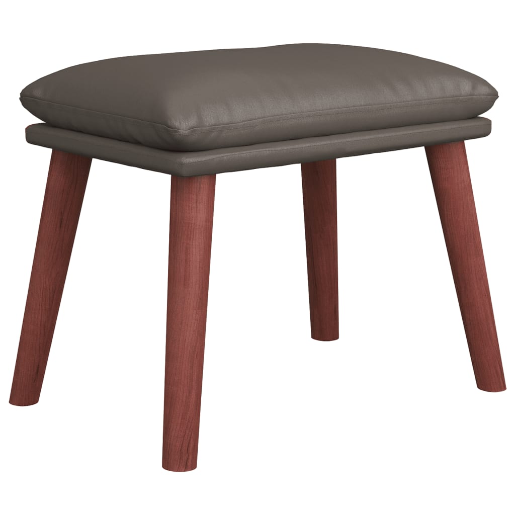 fodskammel 45x29,5x35 cm kunstlæder grå