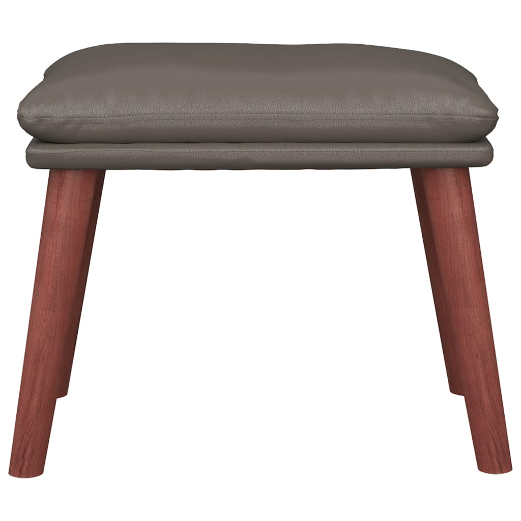 fodskammel 45x29,5x35 cm kunstlæder grå