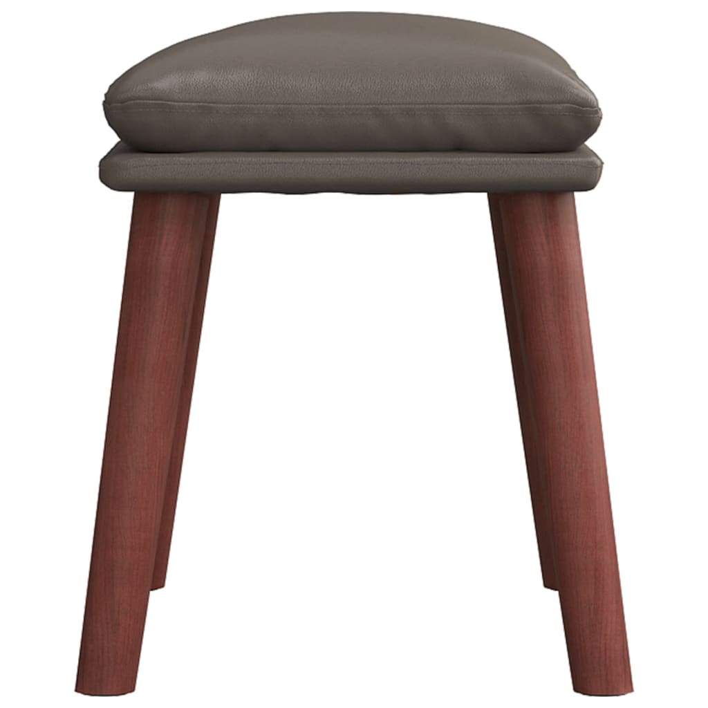 fodskammel 45x29,5x35 cm kunstlæder grå