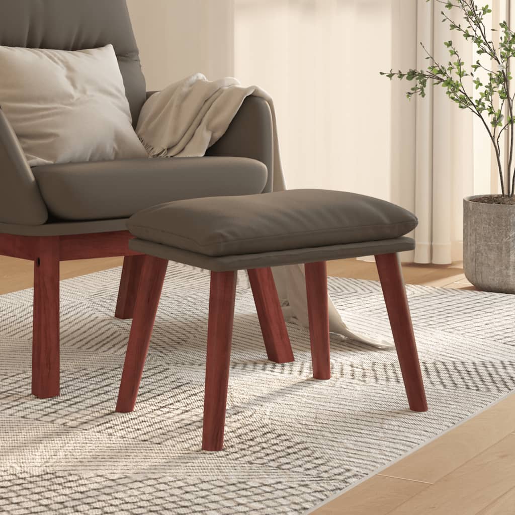fodskammel 45x29,5x35 cm kunstlæder grå