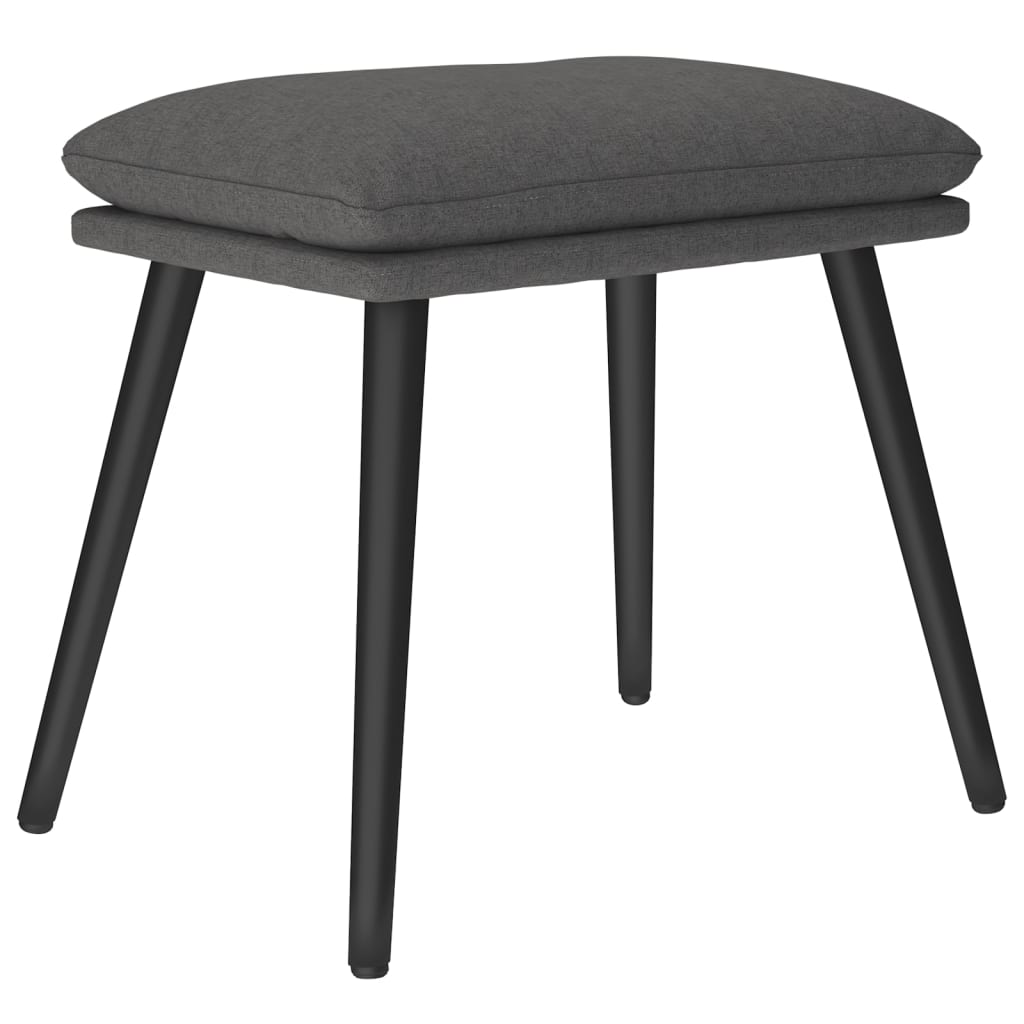 fodskammel 45x29,5x35 cm stof mørkegrå
