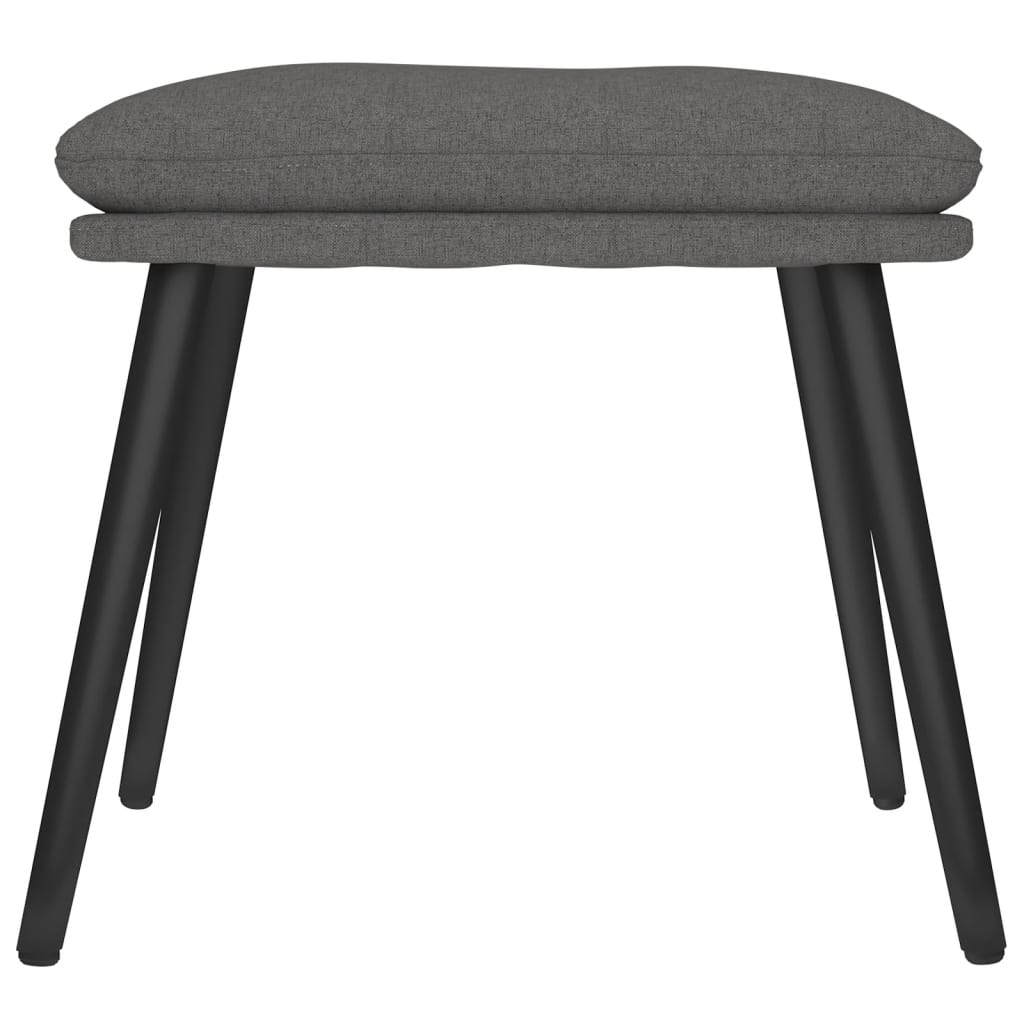 fodskammel 45x29,5x35 cm stof mørkegrå