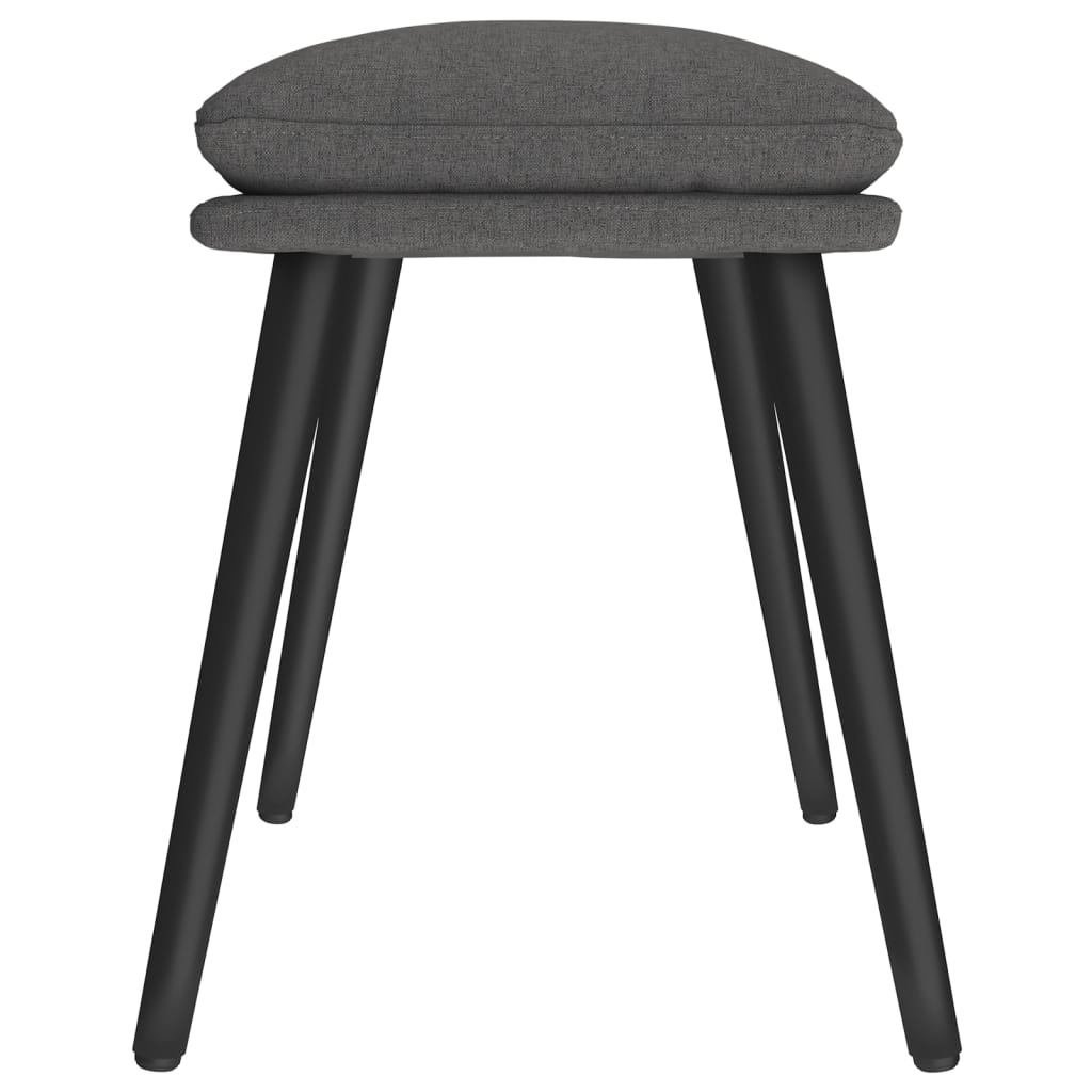 fodskammel 45x29,5x35 cm stof mørkegrå
