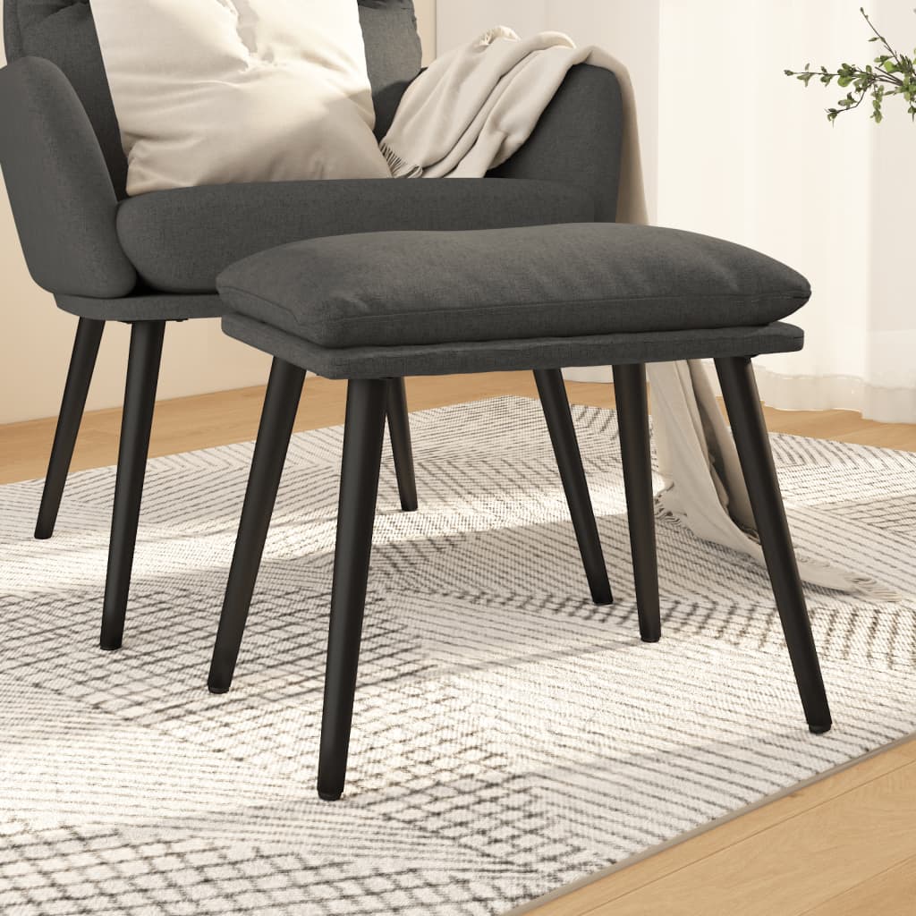 fodskammel 45x29,5x35 cm stof mørkegrå