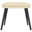 fodskammel 45x29,5x35 cm stof cremefarvet