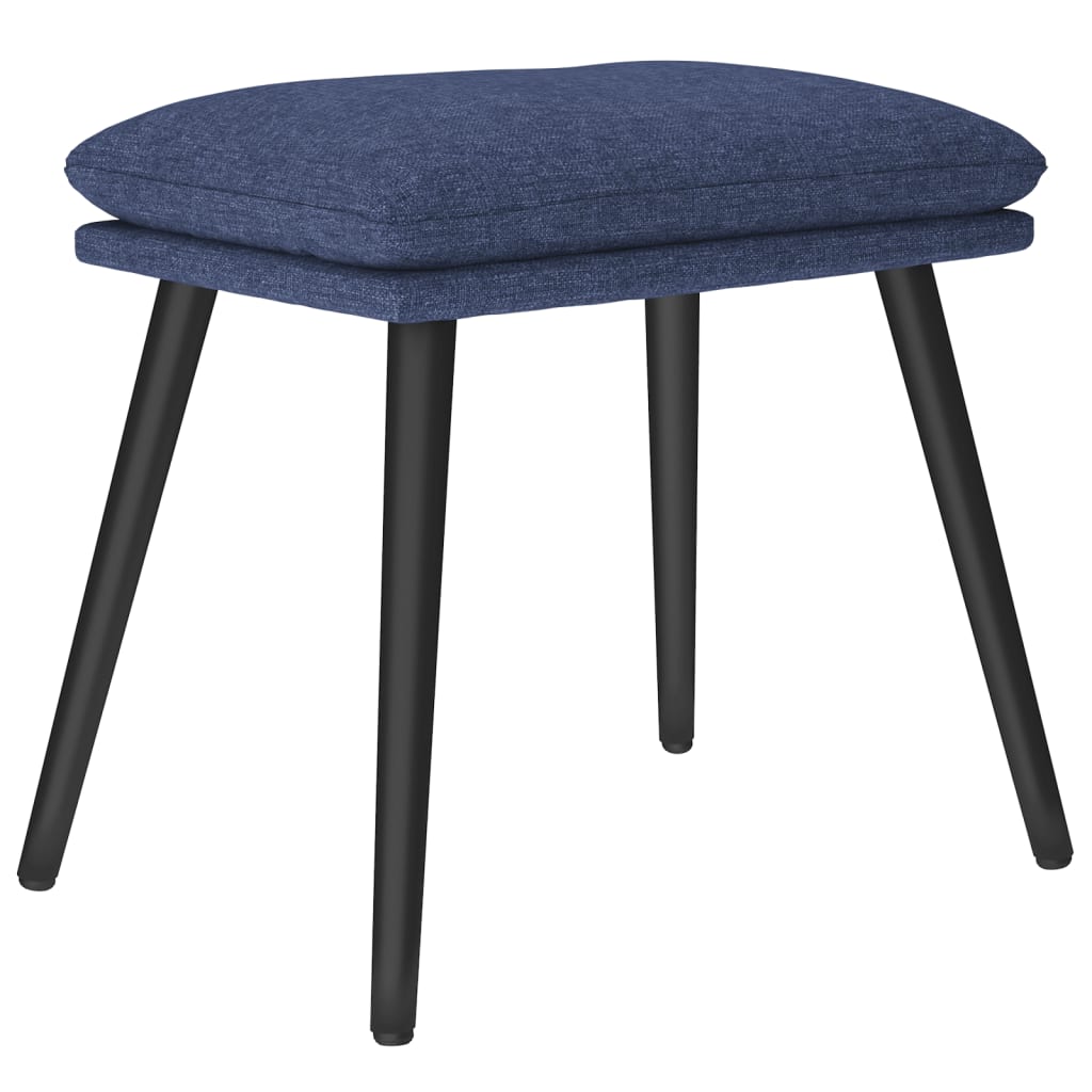 fodskammel 45x29,5x35 cm stof blå