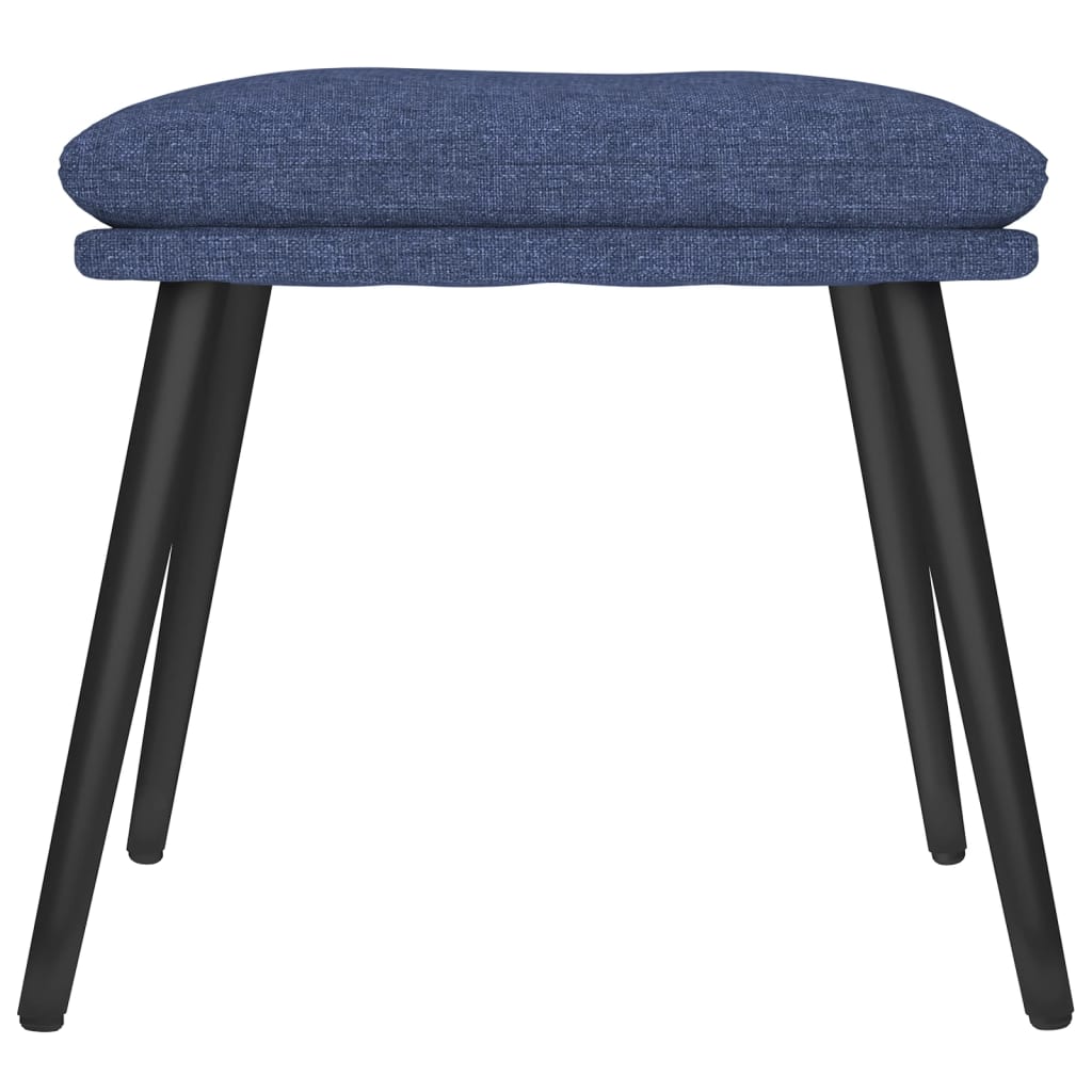 fodskammel 45x29,5x35 cm stof blå