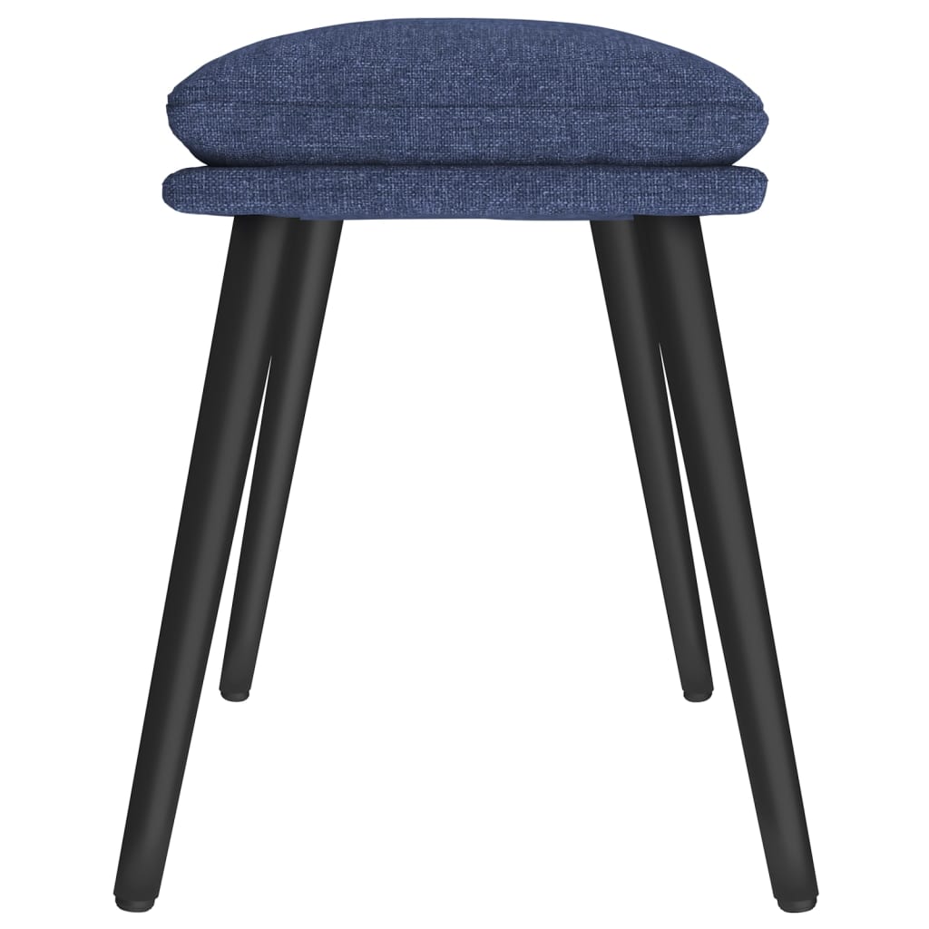 fodskammel 45x29,5x35 cm stof blå