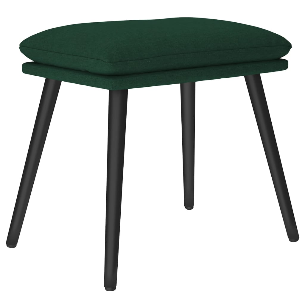 fodskammel 45x29,5x35 cm stof mørkegrøn