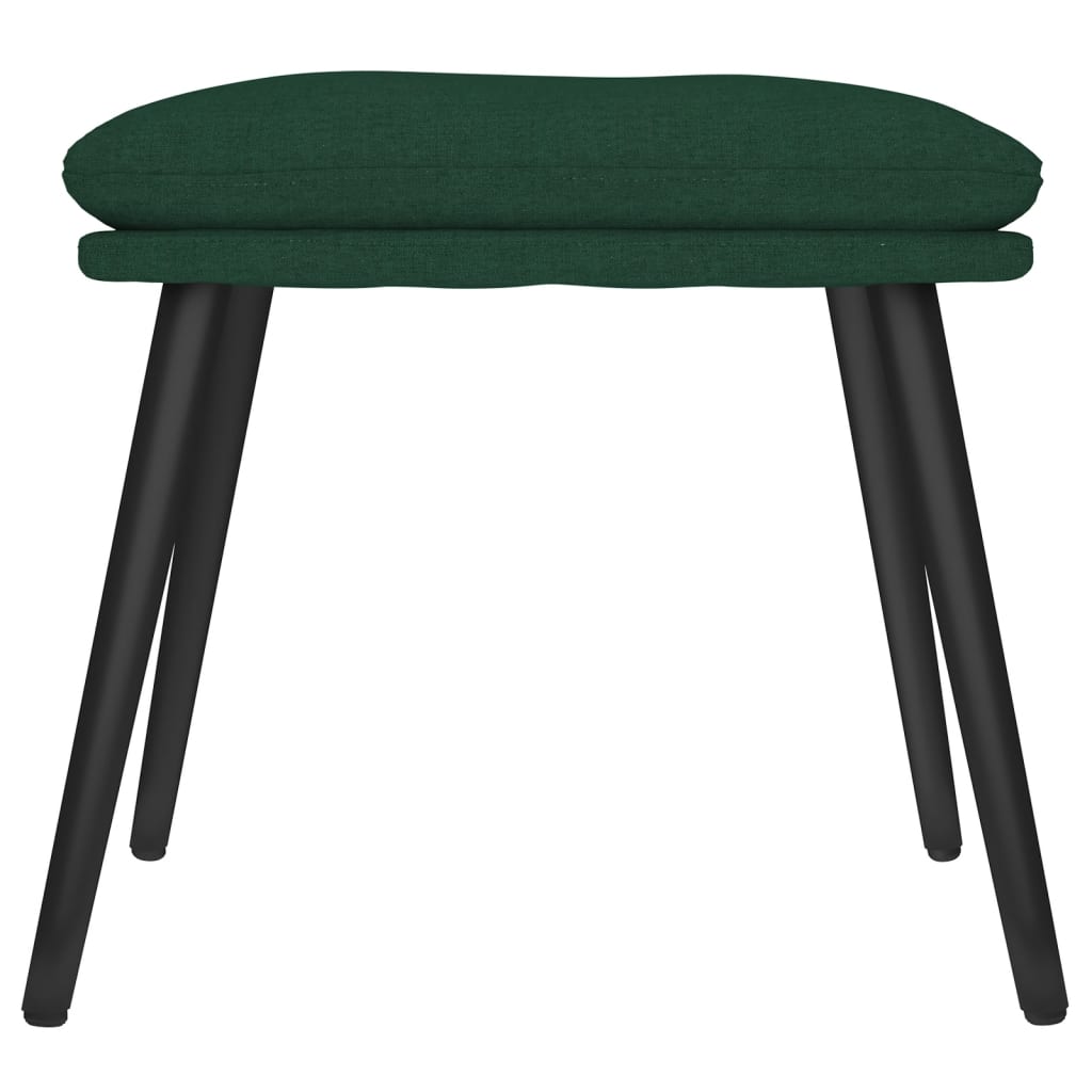 fodskammel 45x29,5x35 cm stof mørkegrøn