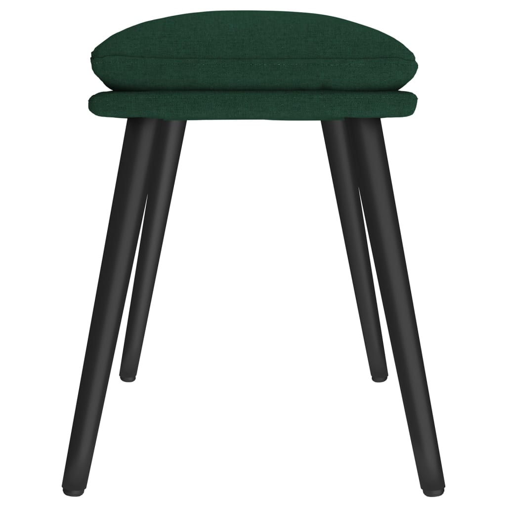 fodskammel 45x29,5x35 cm stof mørkegrøn