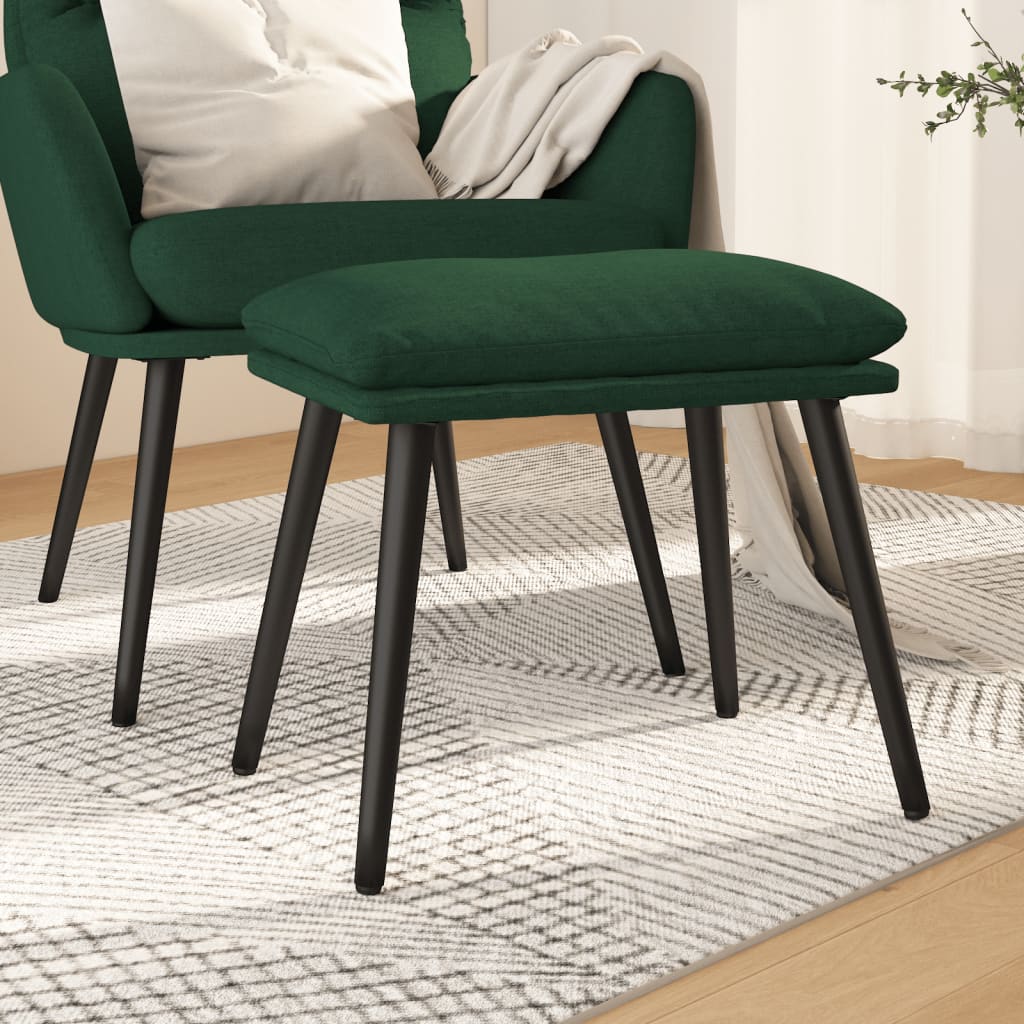 fodskammel 45x29,5x35 cm stof mørkegrøn