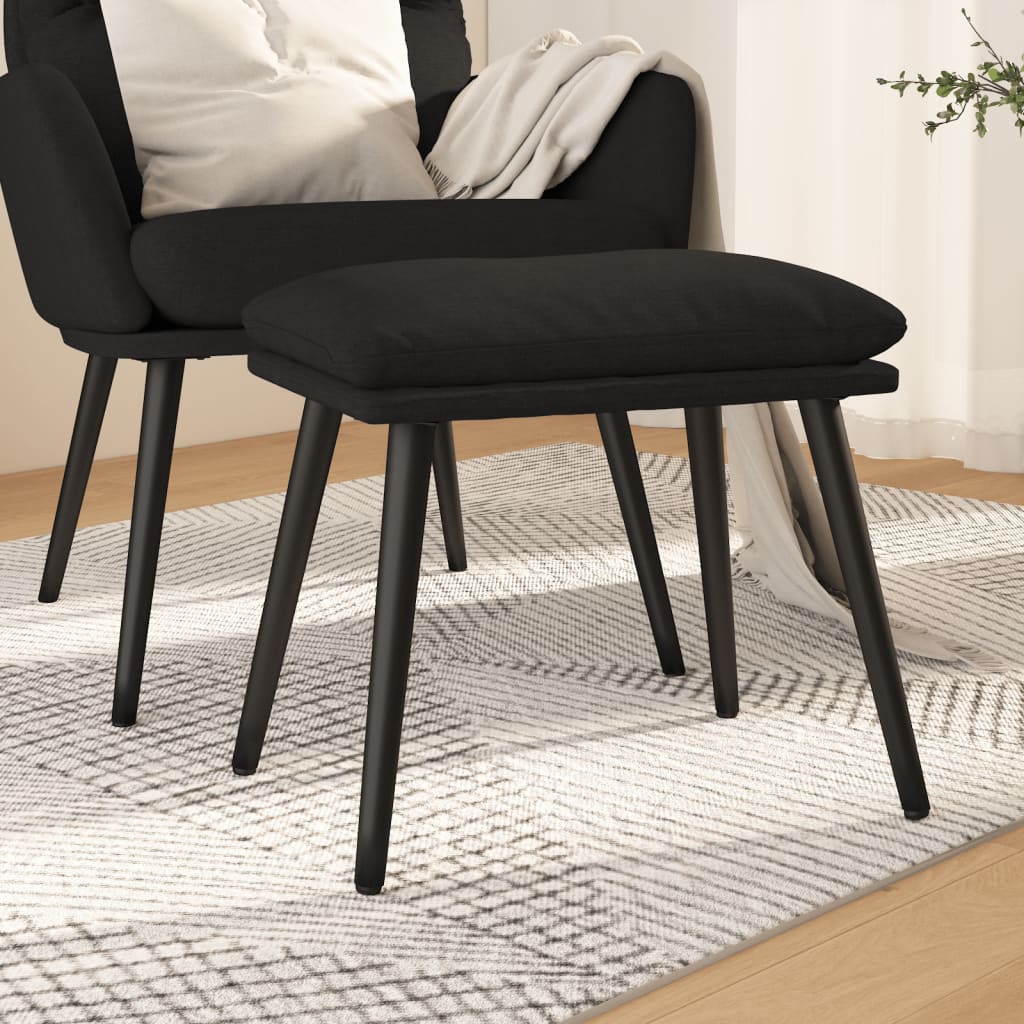 fodskammel 45x29,5x35 cm stof sort