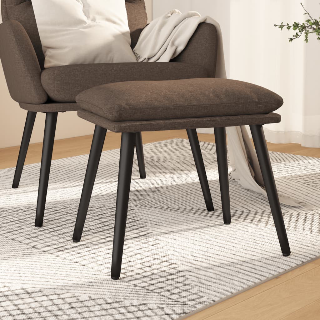 fodskammel 45x29,5x35 cm stof gråbrun