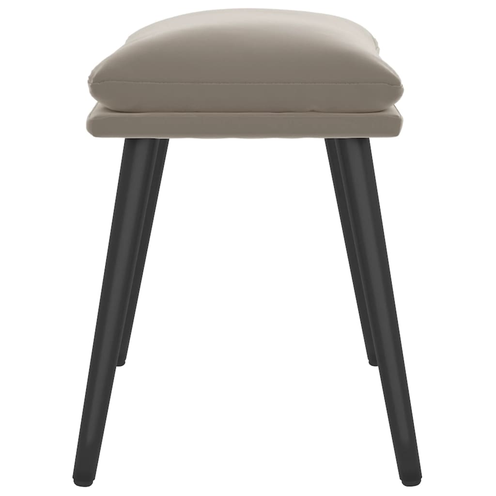 fodskammel 45x29,5x35 cm fløjl lysegrå