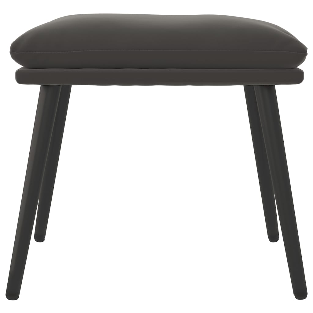 fodskammel 45x29,5x35 cm fløjl mørkegrå