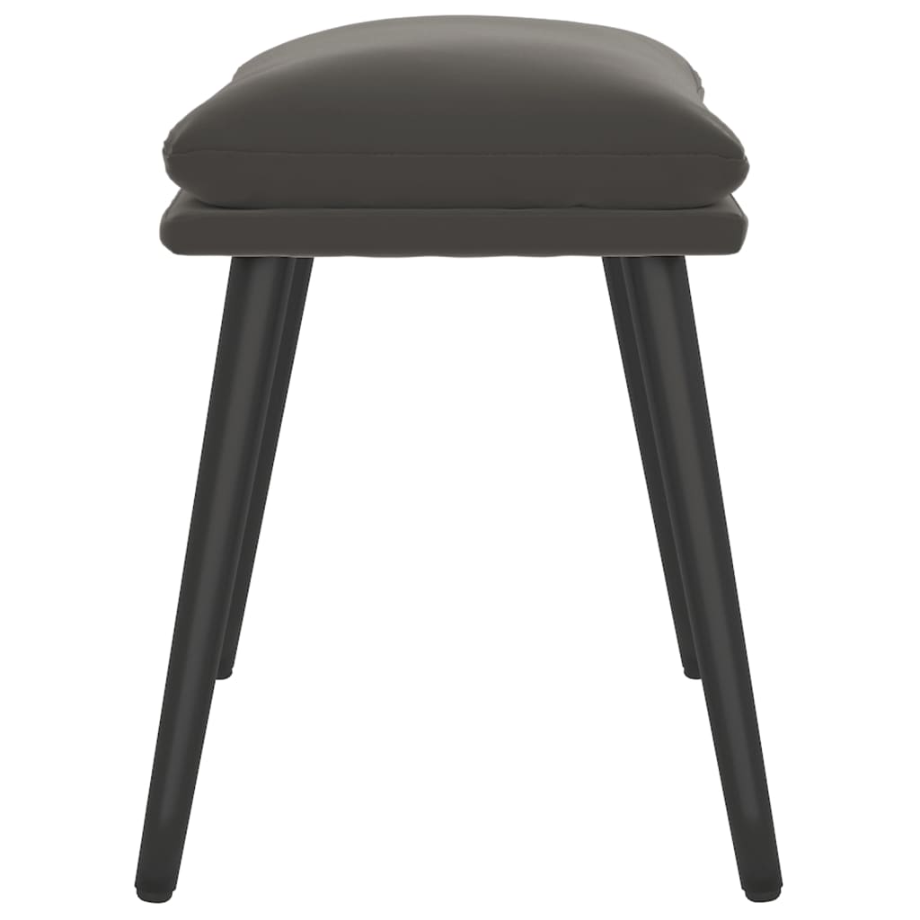 fodskammel 45x29,5x35 cm fløjl mørkegrå