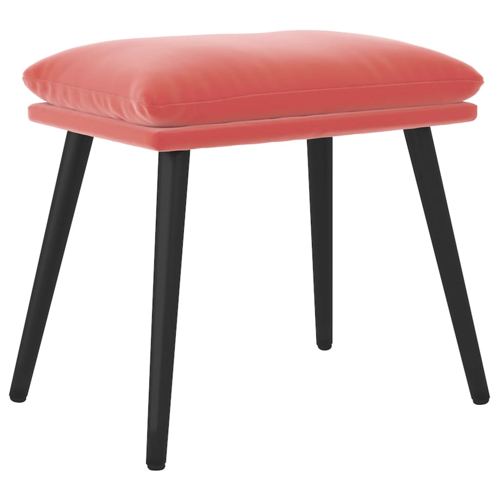 fodskammel 45x29,5x35 cm fløjl lyserød