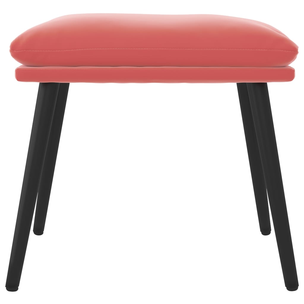 fodskammel 45x29,5x35 cm fløjl lyserød