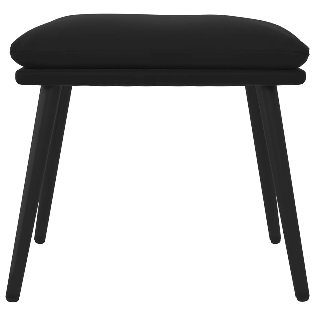 fodskammel 45x29,5x35 cm fløjl sort