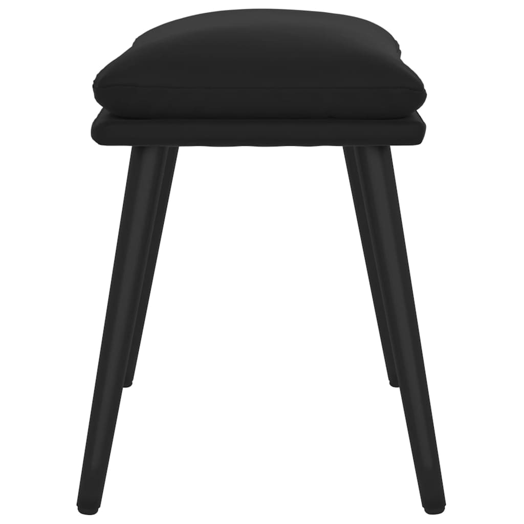 fodskammel 45x29,5x35 cm fløjl sort
