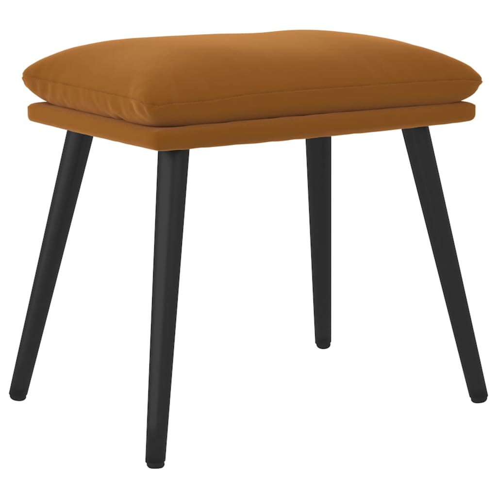 fodskammel 45x29,5x35 cm fløjl brun