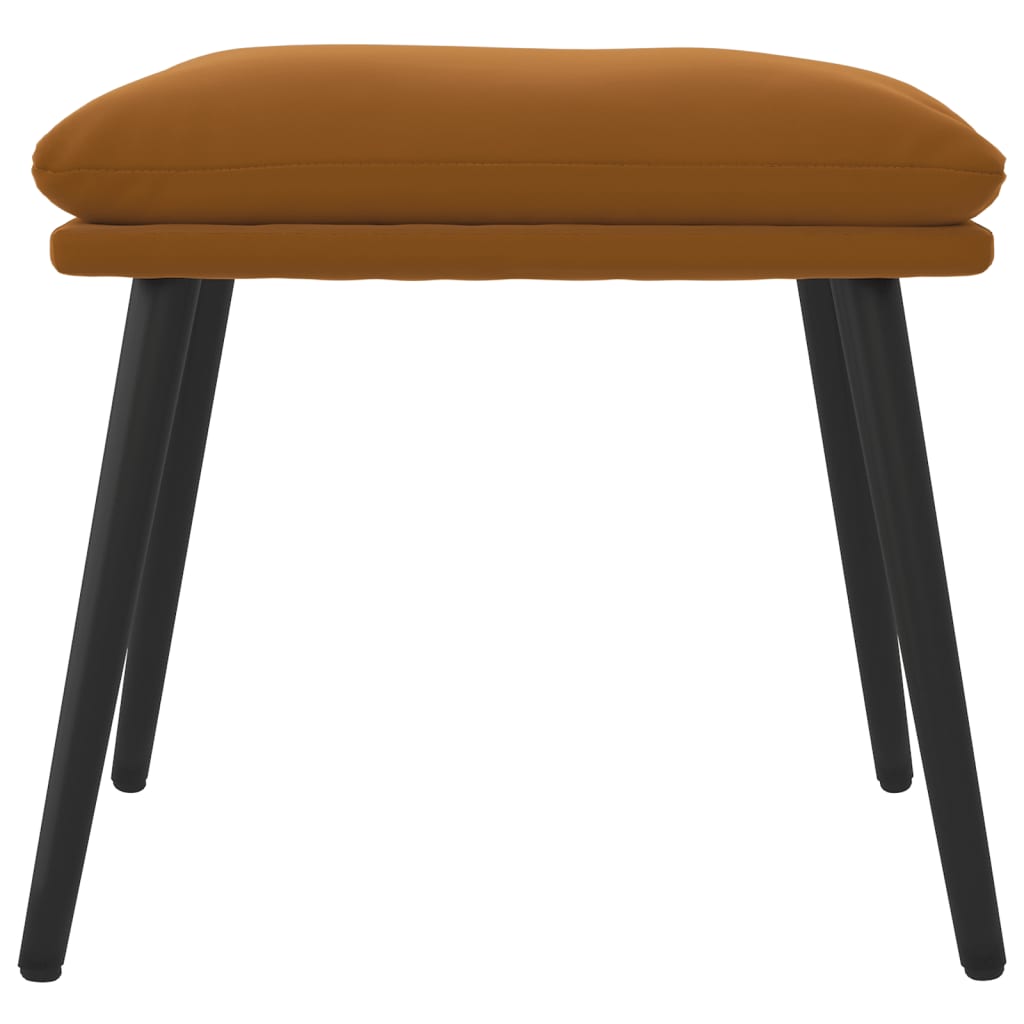 fodskammel 45x29,5x35 cm fløjl brun