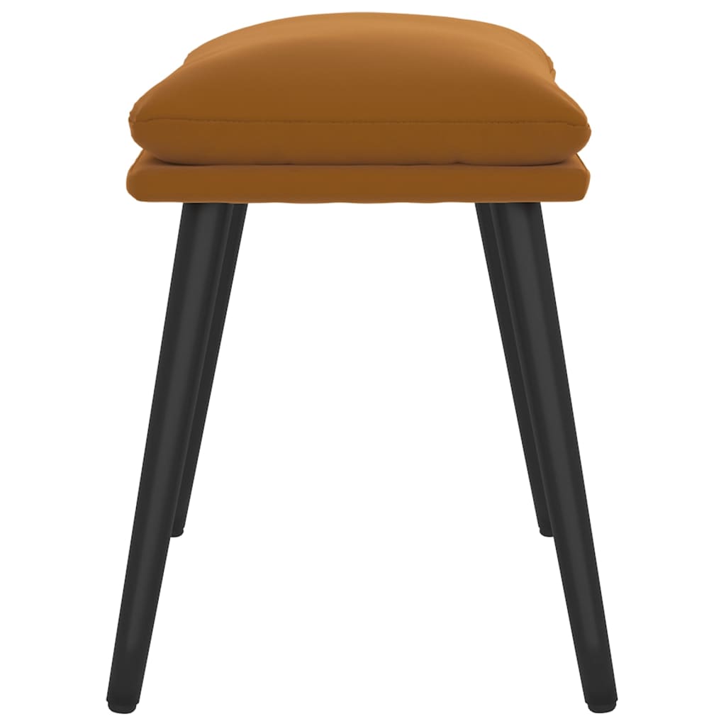 fodskammel 45x29,5x35 cm fløjl brun