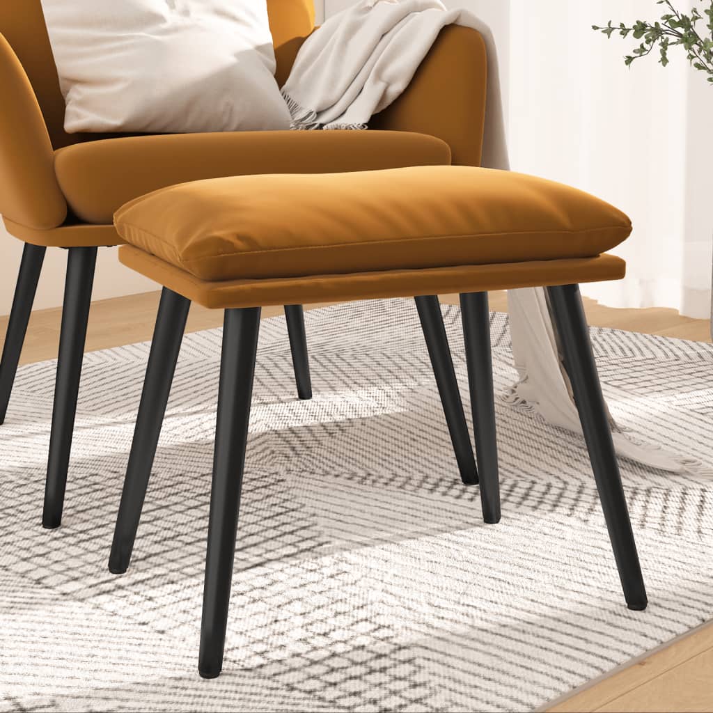 fodskammel 45x29,5x35 cm fløjl brun