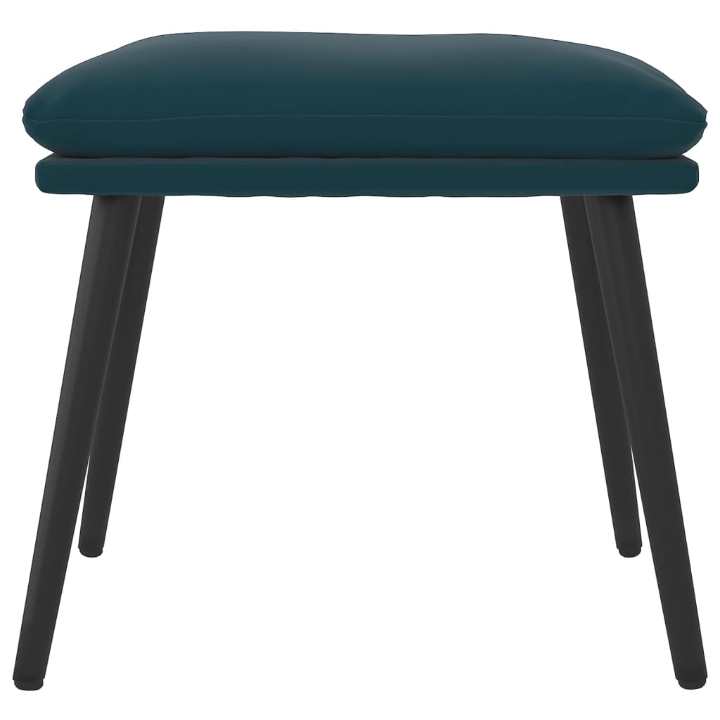 fodskammel 45x29,5x35 cm fløjl blå