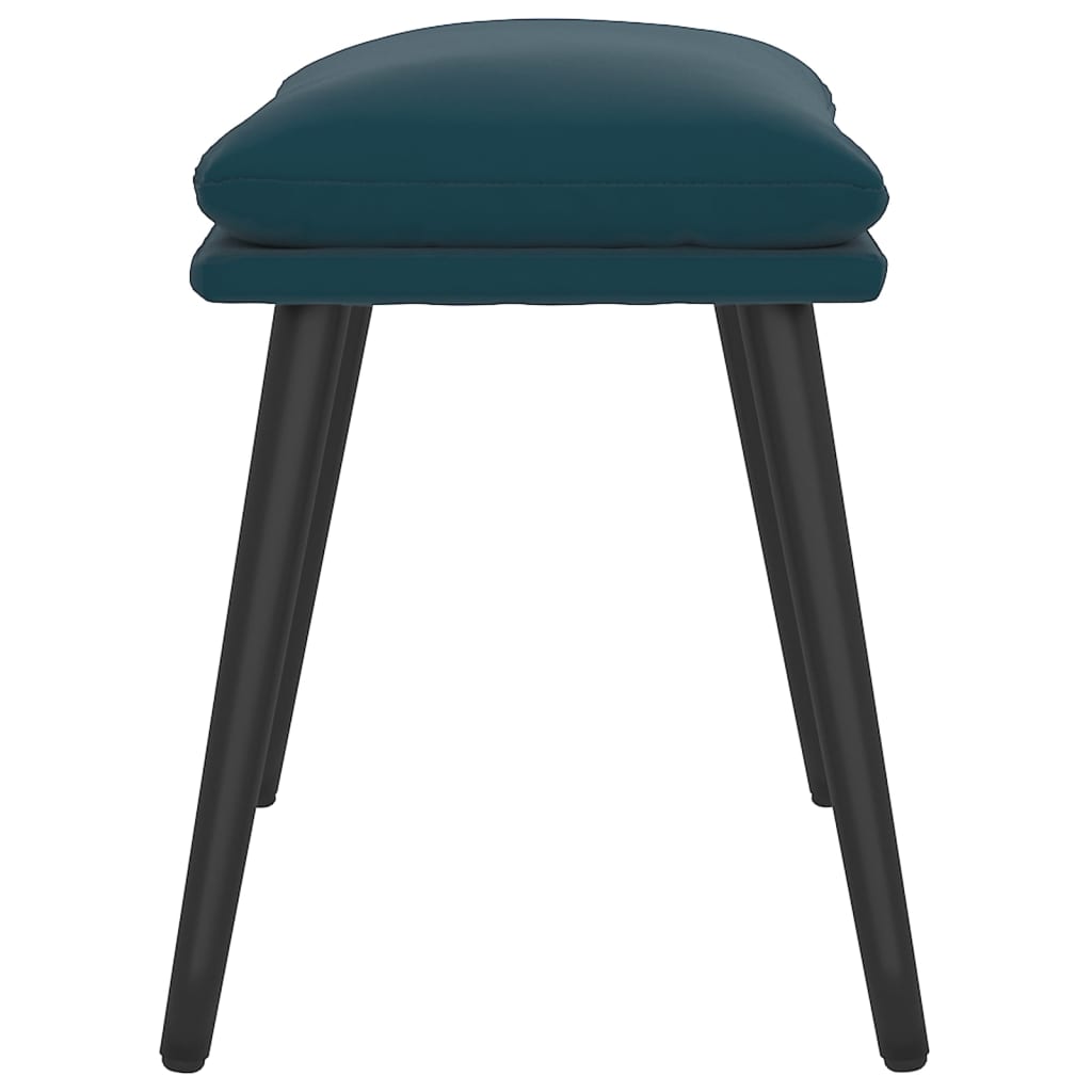 fodskammel 45x29,5x35 cm fløjl blå