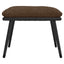 fodskammel 45x29,5x35 cm stof og kunstlæder brun
