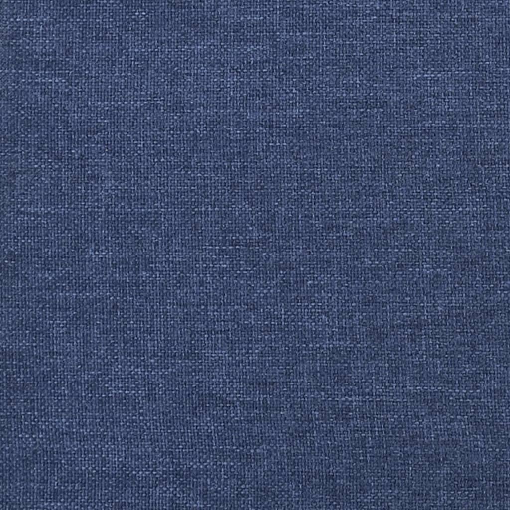 fodskammel 45x29,5x35 cm stof og kunstlæder blå