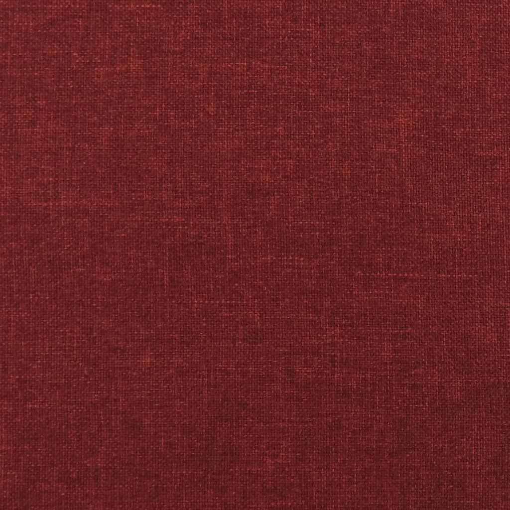 fodskammel 45x29,5x35 cm stof og kunstlæder vinrød
