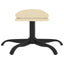 fodskammel 60x60x36 cm stof cremefarvet