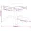 fodskammel 60x60x36 cm stof cremefarvet