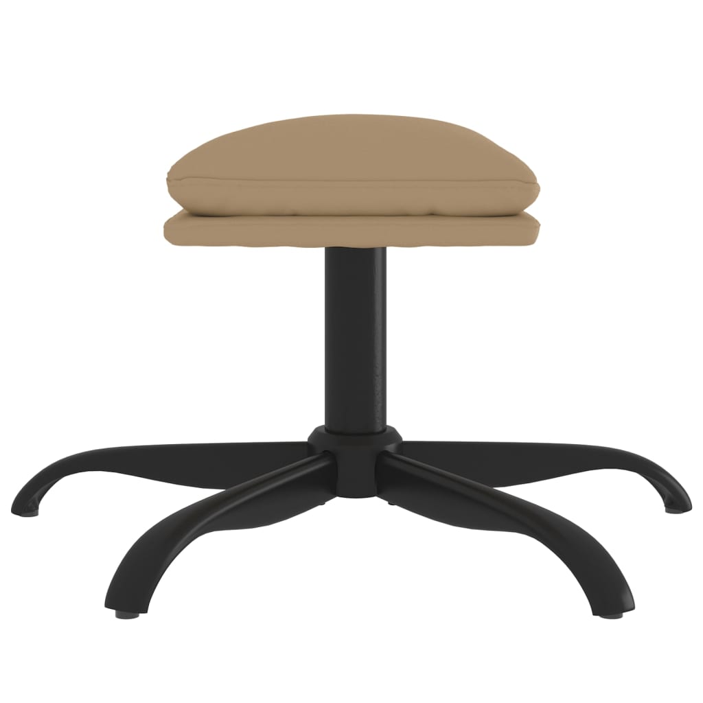 fodskammel 60x60x36 cm kunstlæder cappuccino